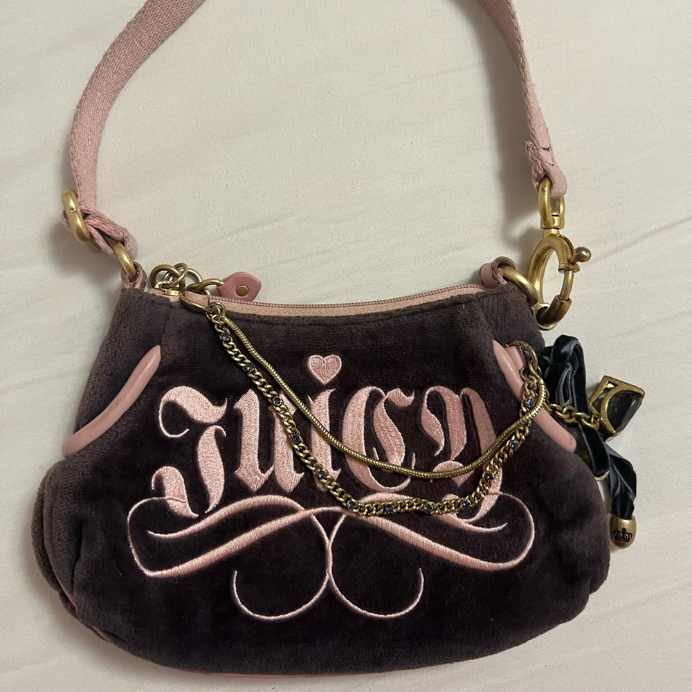 pink & brown small juicy couture bag!